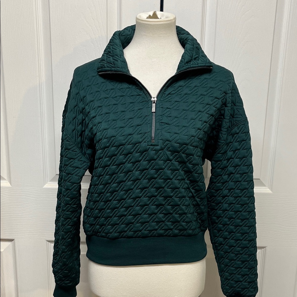 Green Quilted Pullover
